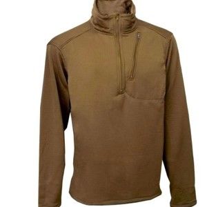 Beyond Clothing L2 Tactical Men's S 1/2 Zip Thermal Fleece Sweater Brown NWT